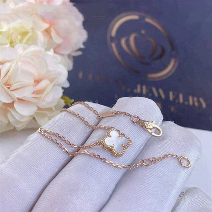 [Luna Brilliance] Clover White Mother-of-Pearl & JUSTE Bracelet Stack Set