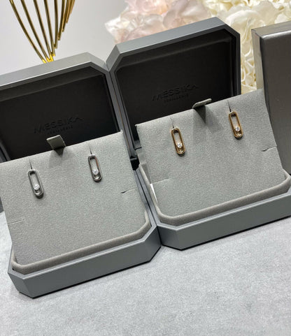 [Luna Brilliance]MOVE UNO SMALL 1 DIAMOND EARRINGS