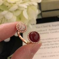 [Luna Brilliance]PERLEE COULEURS DIAMOND ROSE GOLD BETWEEN THE FINGER RING