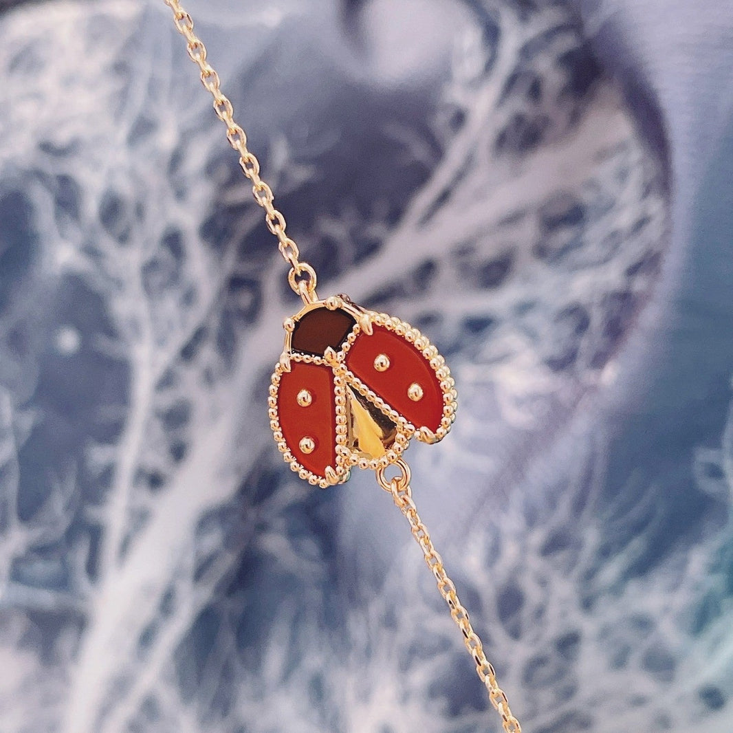 [Luna Brilliance]LUCKY SPRING 1 MOTIF PINK GOLD BRACELET